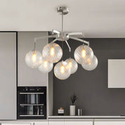 Lysandra - Brass and Glass Globe Chandelier