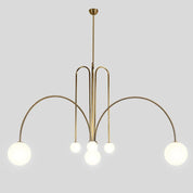Chremon - Six-Light Arched Fountain Glass Chandelier