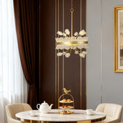 Aristaia - Gold and Crystal Blossom Chandelier