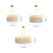 Melantho - Brass and Cloud Stone Chandelier