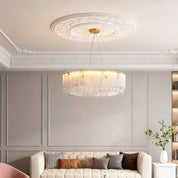 Melantho - Brass and Cloud Stone Chandelier