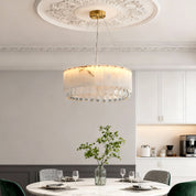 Melantho - Brass and Cloud Stone Chandelier