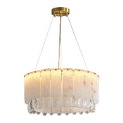 Melantho - Brass and Cloud Stone Chandelier