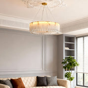 Melantho - Brass and Cloud Stone Chandelier
