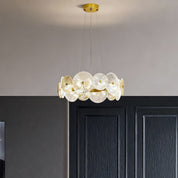 Bakchylides - Brass Frame Glass Chandelier