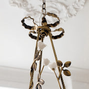 Erato - Brass and Glass Flower Chandelier