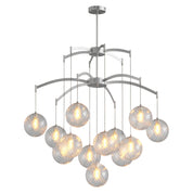 Lysandra - Brass and Glass Globe Chandelier