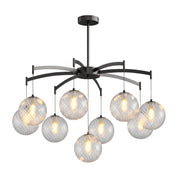 Lysandra - Brass and Glass Globe Chandelier