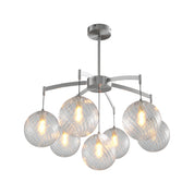 Lysandra - Brass and Glass Globe Chandelier