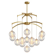 Lysandra - Brass and Glass Globe Chandelier