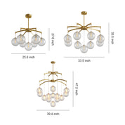 Lysandra - Brass and Glass Globe Chandelier
