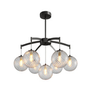 Lysandra - Brass and Glass Globe Chandelier