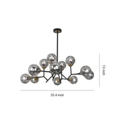 Deiphobos - Twelve-Globe Glass Chandelier
