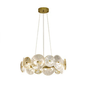Bakchylides - Brass Frame Glass Chandelier