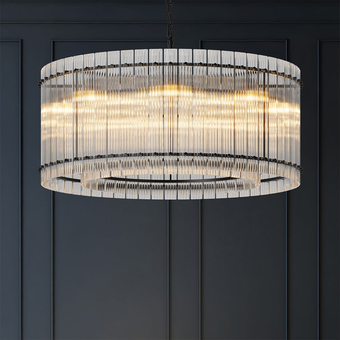 Epikles - Iron and Glass Multi-Head Chandelier