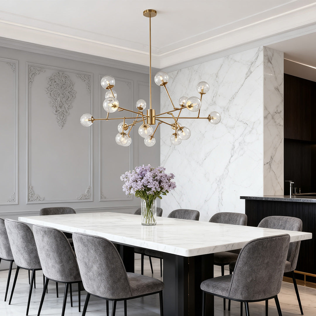 Eudora - Gold Bubble Sputnik Chandelier
