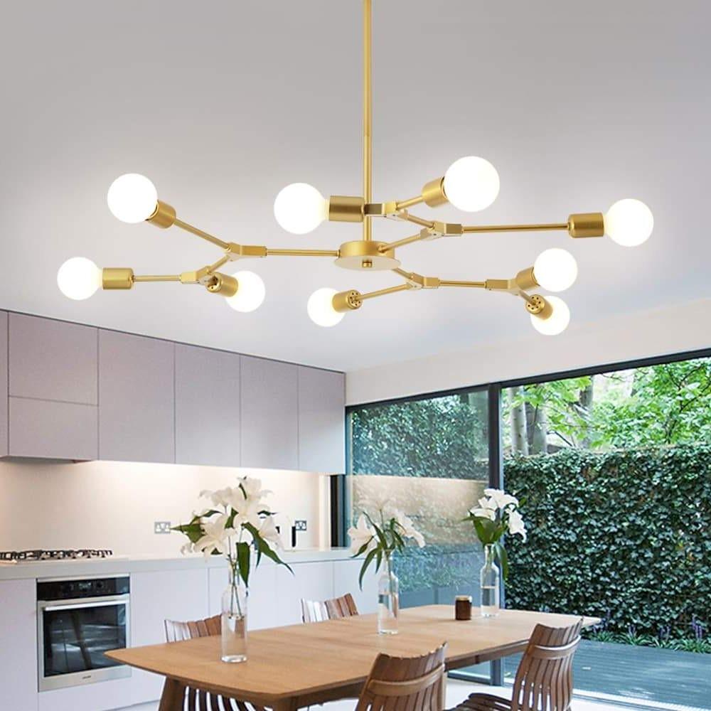 Berenika - Nine-Light Sputnik Metal Chandelier