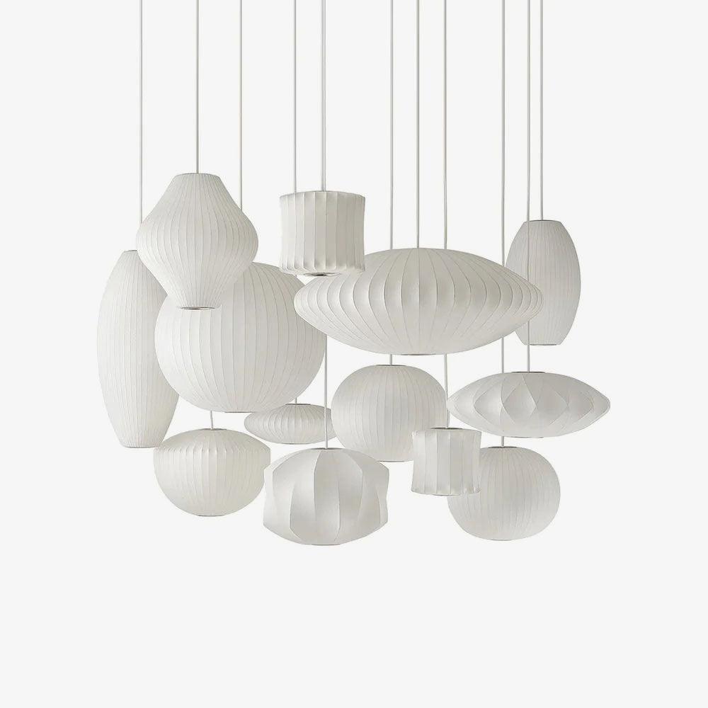Kyane - Mulberry Silk Bubble Pendant Light