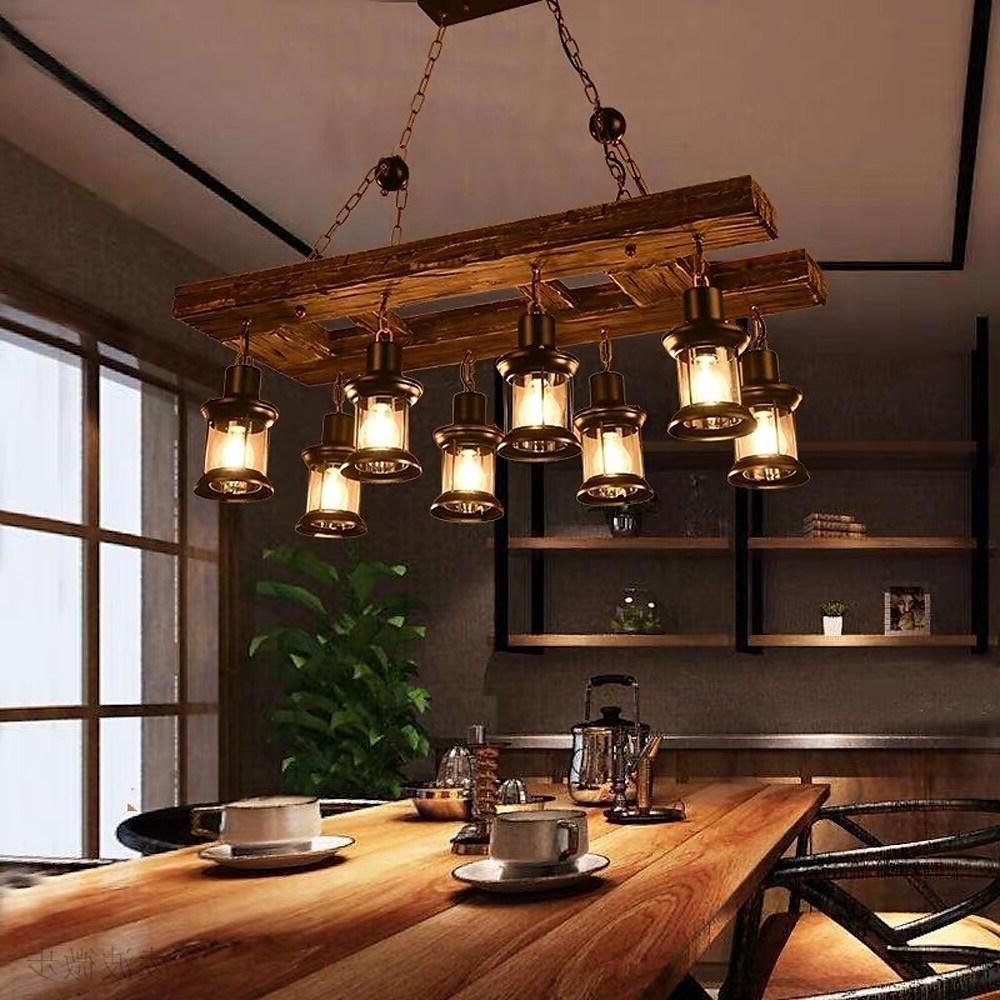 Kallias - 8-Light Rustic Wood Chandelier