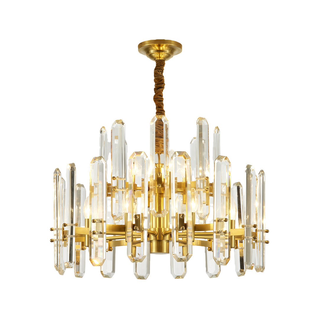 Euphrosyne - Brass and Glass Modern Chandelier