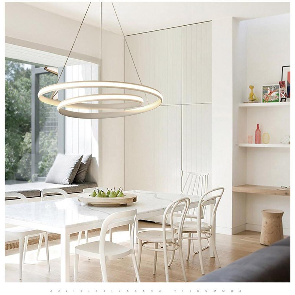 Eupolis - White or Black LED Ring Chandelier