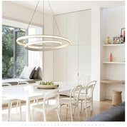 Eupolis - White or Black LED Ring Chandelier