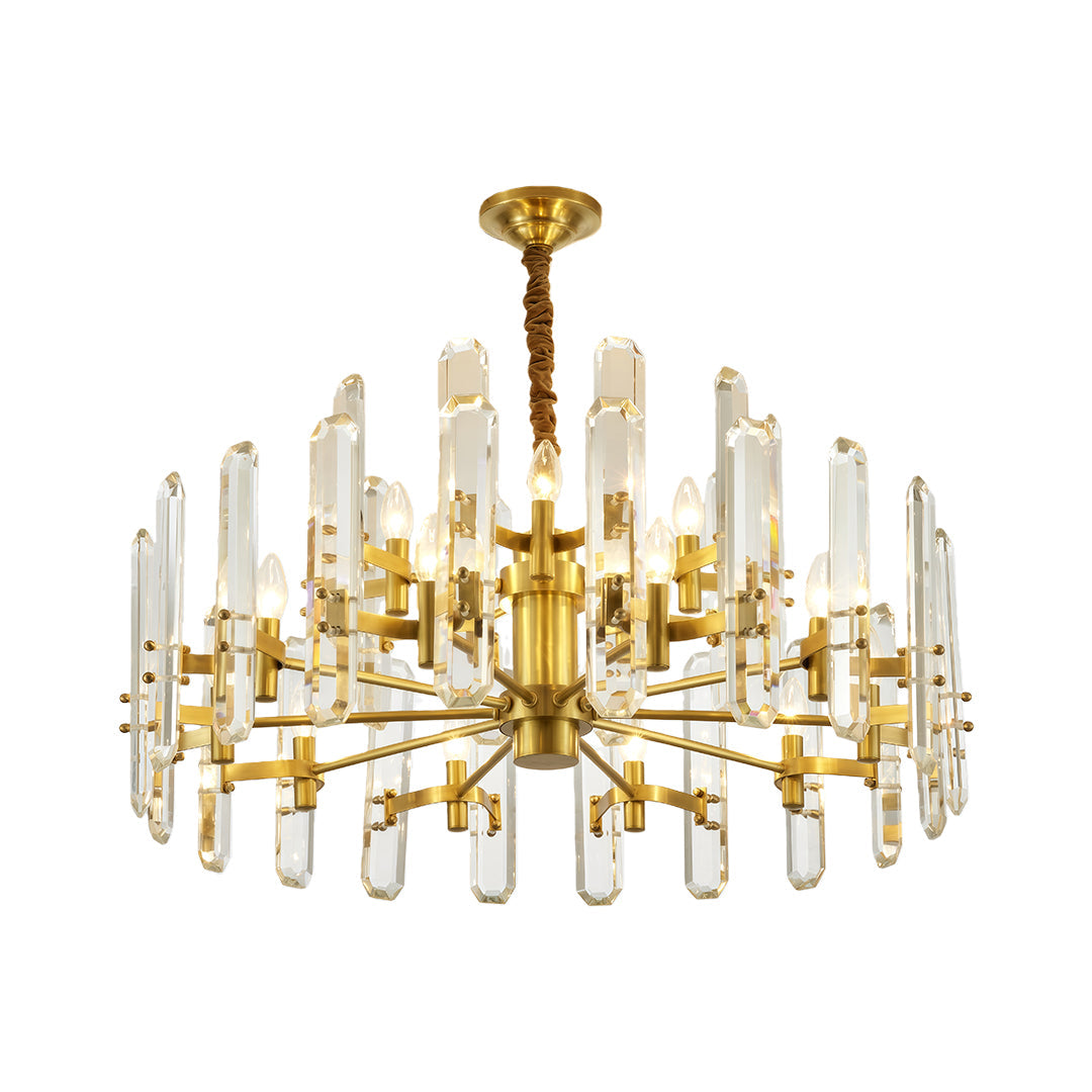 Euphrosyne - Brass and Glass Modern Chandelier