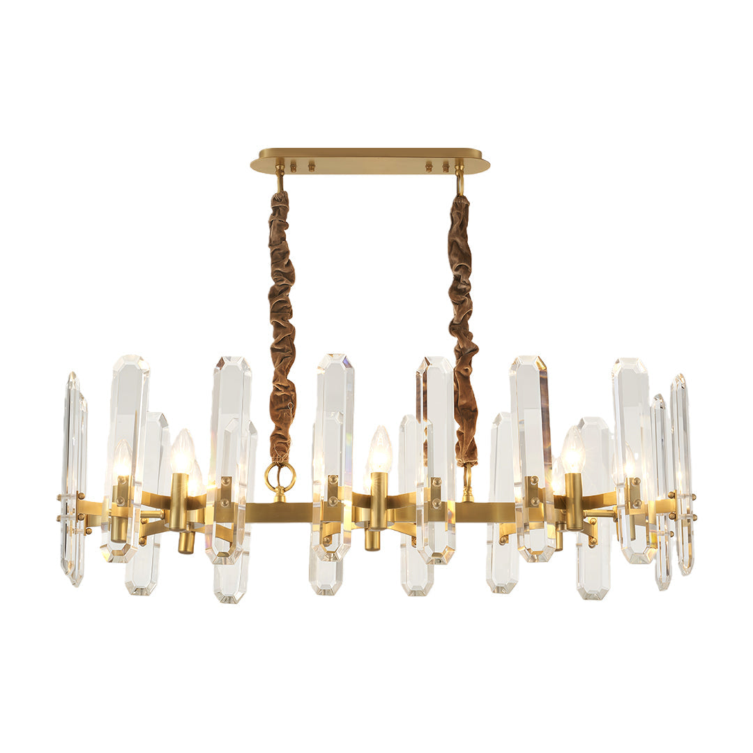Euphrosyne - Brass and Glass Modern Chandelier