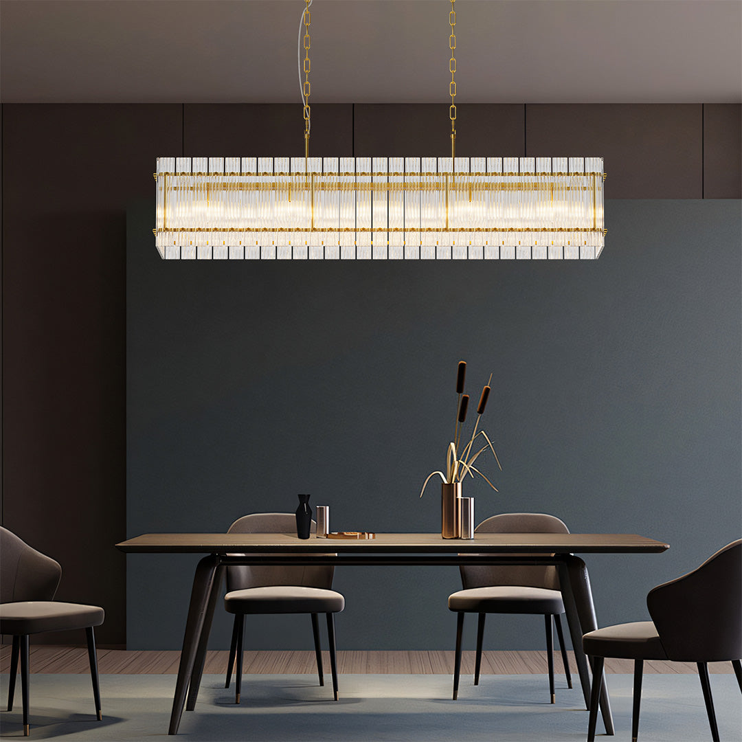 Epikles - Iron and Glass Multi-Head Chandelier