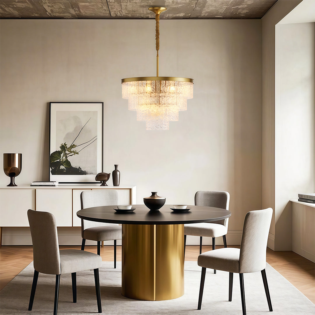 Kadmos - Copper and Glass Geometric Chandelier