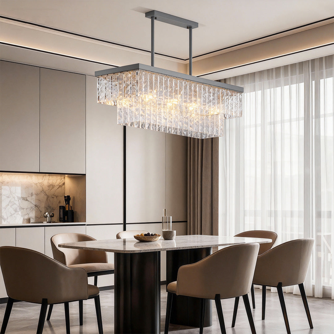 Kadmos - Copper and Glass Geometric Chandelier