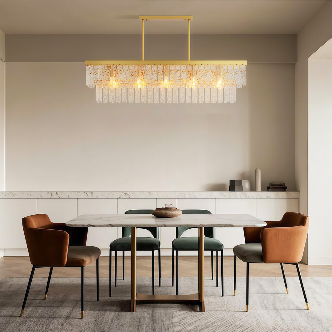 Kadmos - Copper and Glass Geometric Chandelier