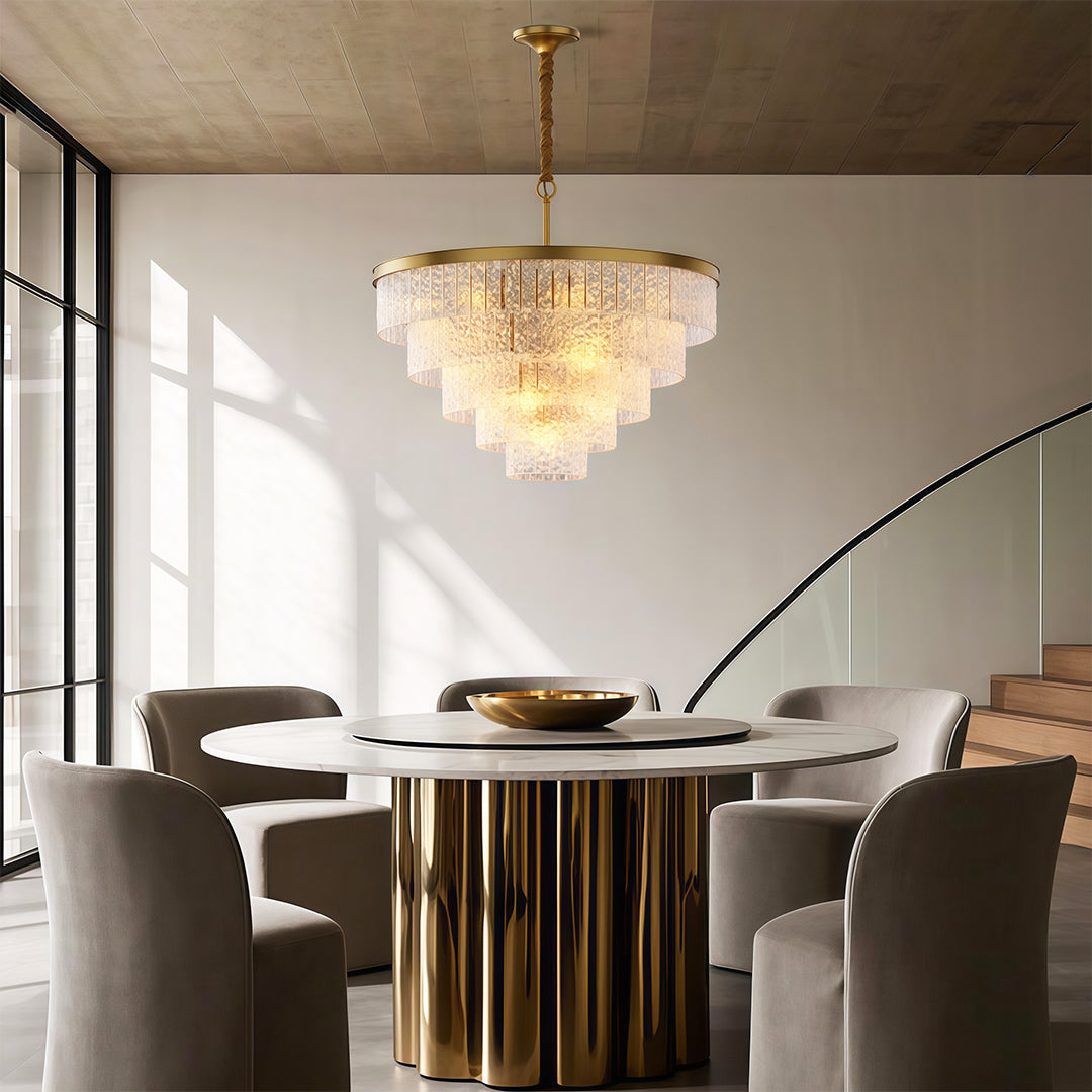 Kadmos - Copper and Glass Geometric Chandelier
