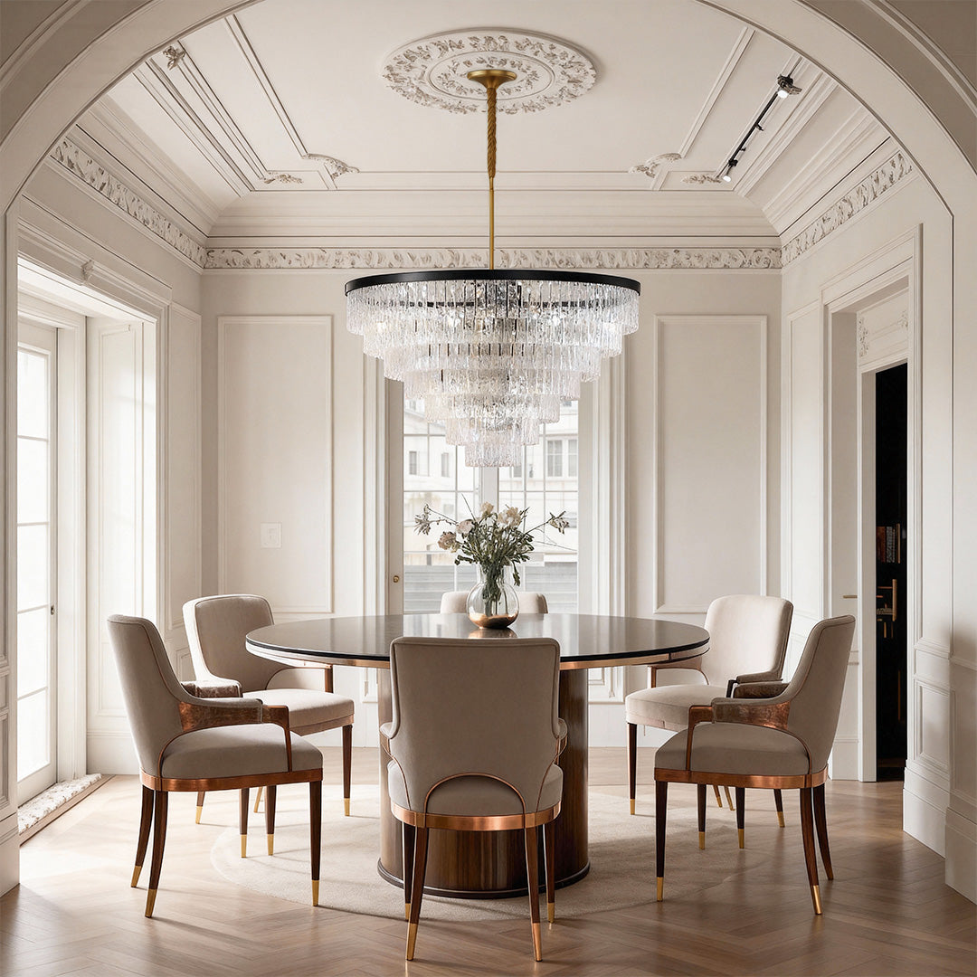 Kadmos - Copper and Glass Geometric Chandelier
