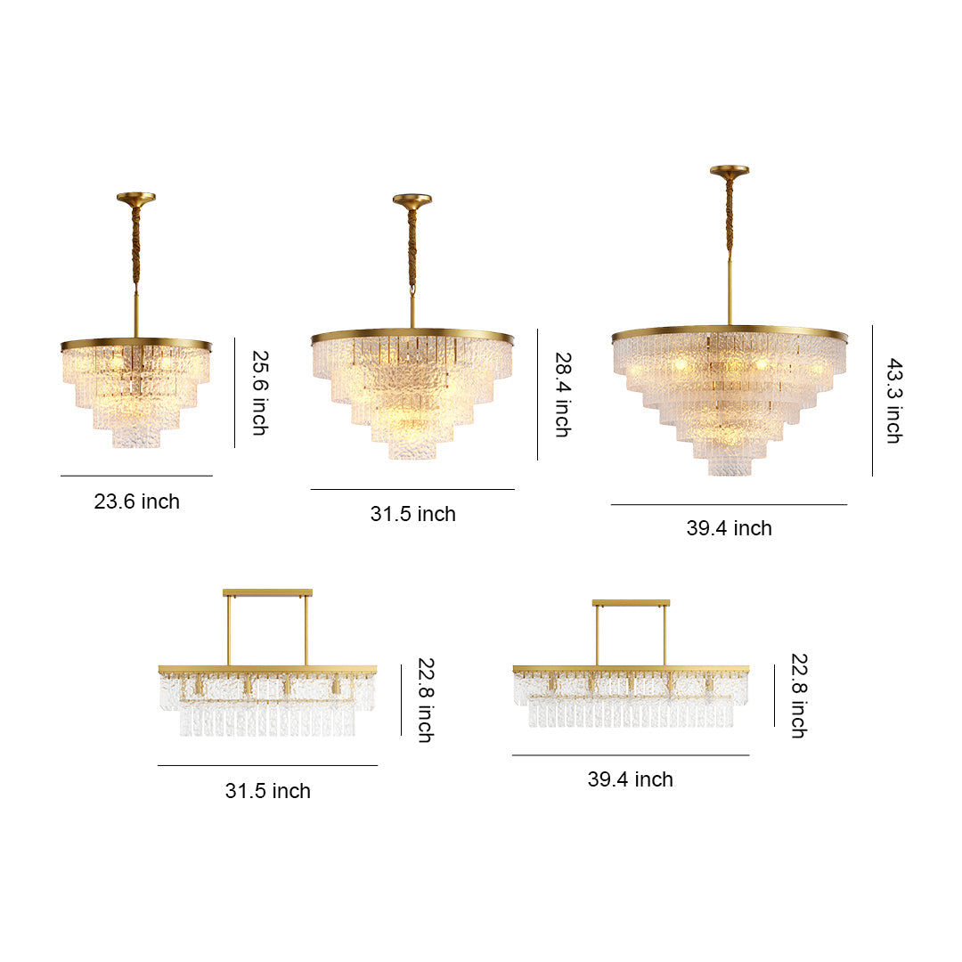 Kadmos - Copper and Glass Geometric Chandelier