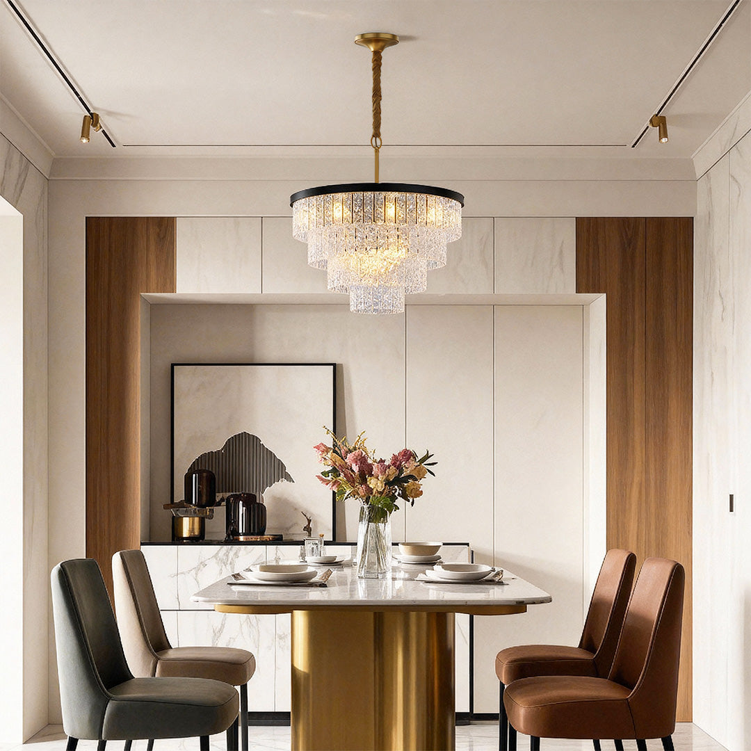 Kadmos - Copper and Glass Geometric Chandelier