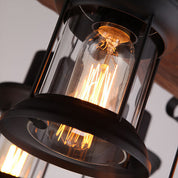 Erasmia - Wood 4-Light Lantern Chandelier
