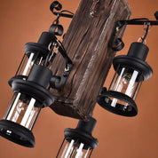 Erasmia - Wood 4-Light Lantern Chandelier