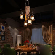 Erasmia - Wood 4-Light Lantern Chandelier