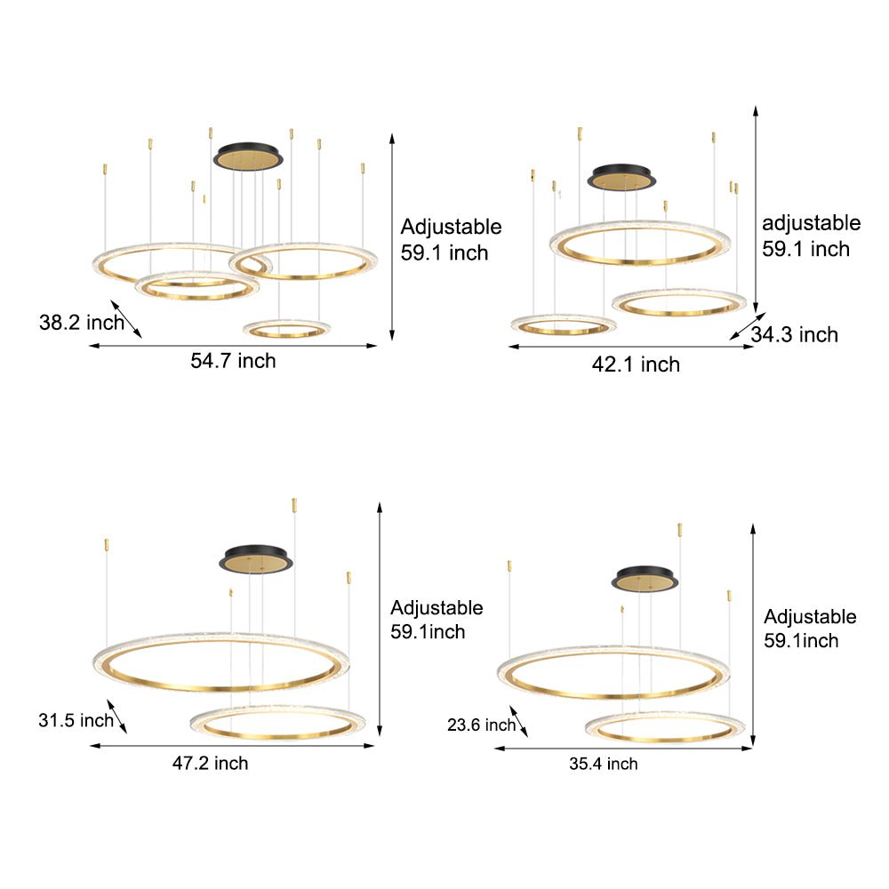 Glykera - Layered Ring LED Ceiling Light