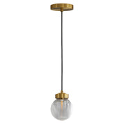 Aglaia - Brass and Glass Globe Chandelier