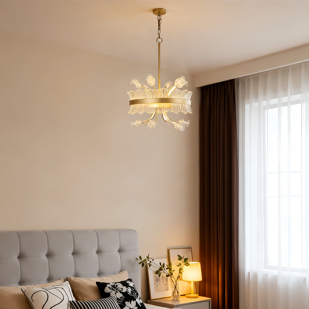 Aristaia - Gold and Crystal Blossom Chandelier