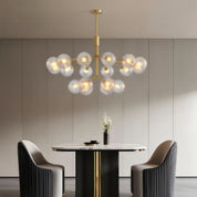 Cassia - Solid Copper Glass Ball Chandelier