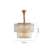 Eirene - Brass and Glass Tiered Chandelier