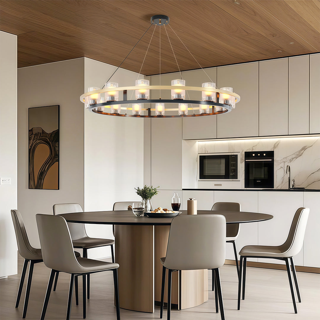 Agathon - Copper and Glass Chandelier