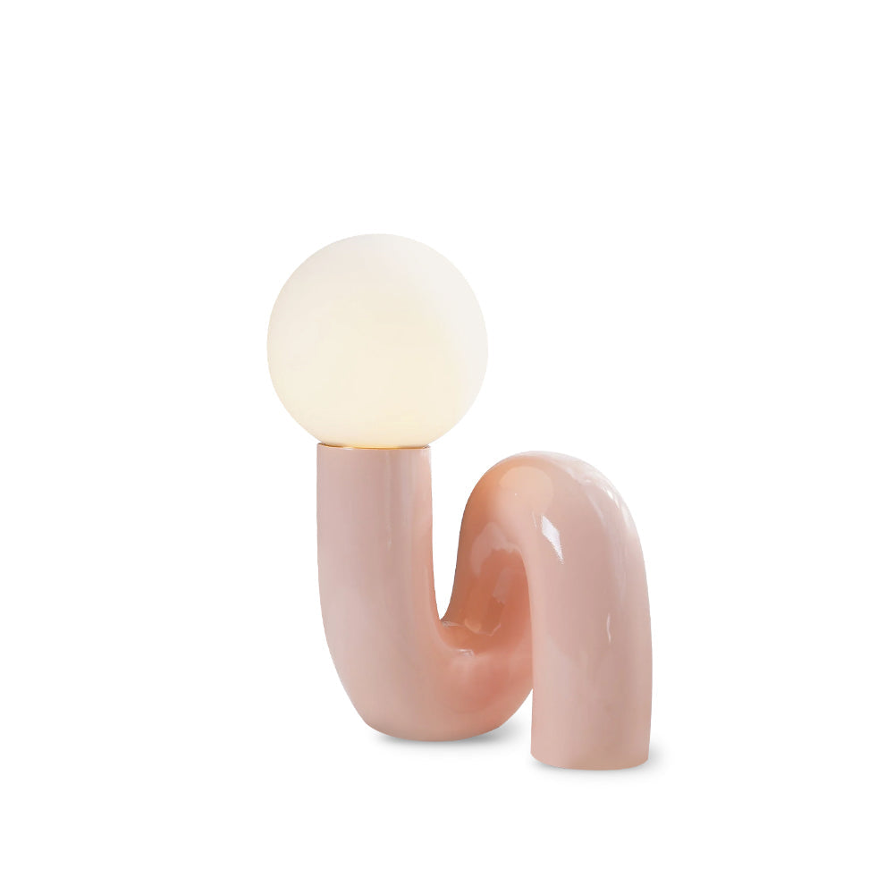 Etta Spiral Glass and Resin Table Lamp