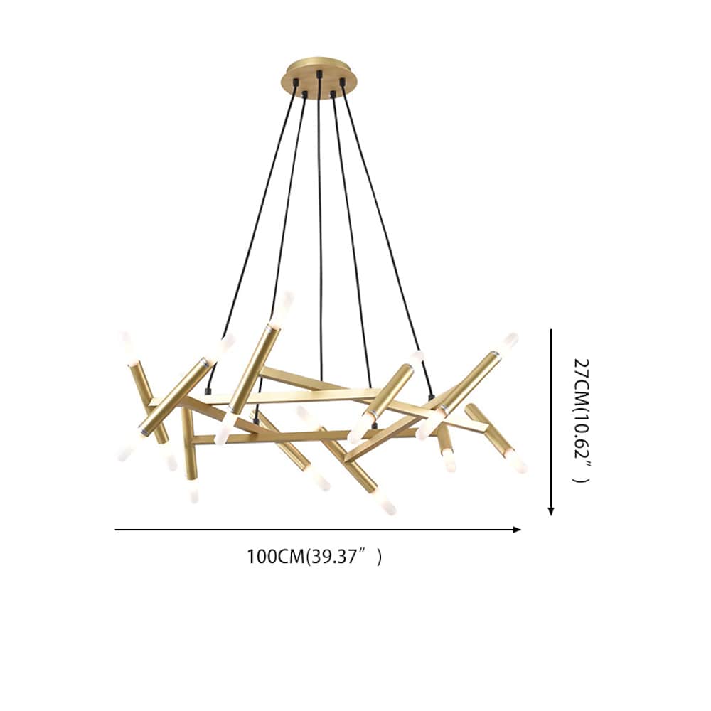 Elpis - Black or Gold 20-Light Sputnik Chandelier