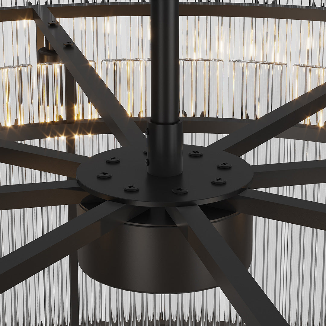 Epikles - Iron and Glass Multi-Head Chandelier