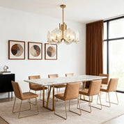 Leandros - Gold Geometric Glass Chandelier