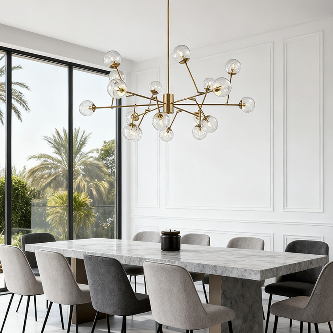 Eudora - Gold Bubble Sputnik Chandelier